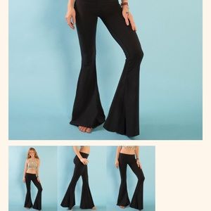 teeki black bell bottoms